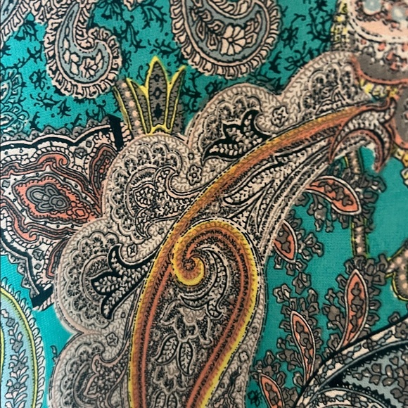 Chic Paisley Maxi Skirt in Blue and Gray - Picture 3 of 8